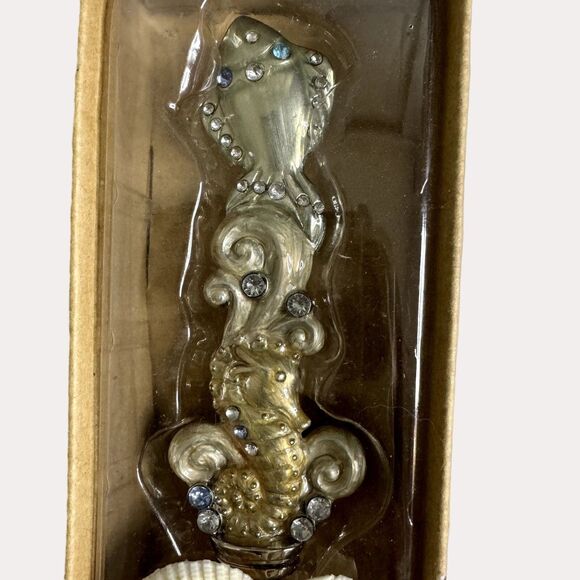 By The Sea Pewter Seahorse Fish Jewel Bottle Opener NIB bv - Picture 2 of 4